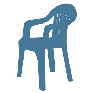 Minimalis blue monobloc illustration