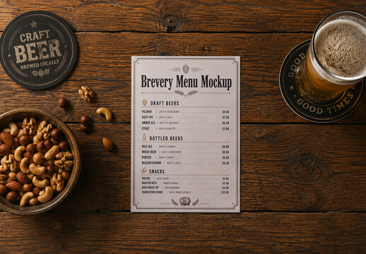 Brevery Menu Mockup