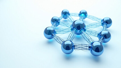 Obraz premium Network Nodes Puzzle Structure for Marketing Text