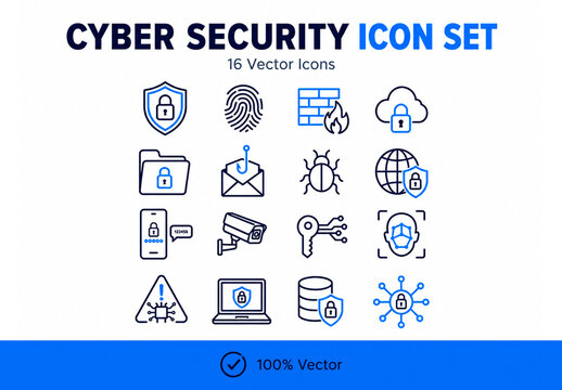 Cyber Security Icon Set