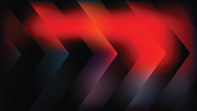 Abstract red and black arrow background, geometric chevron pattern vector, dynamic motion graphic for gaming and tech