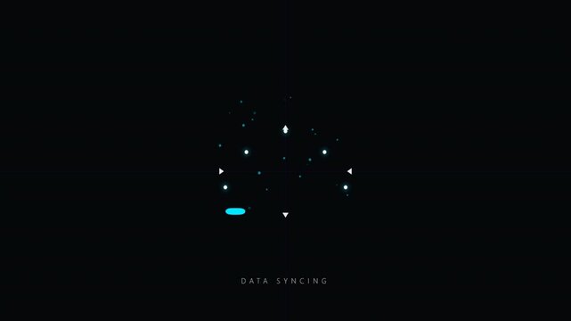 4K data cloud visualization with glowing blue digital particles flowing through futuristic server network