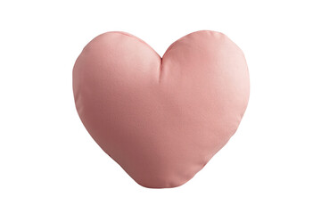Fototapeta premium Smooth pink heart shaped decorative pillow