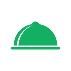 Fototapeta premium Green meal tray icon, catering symbol