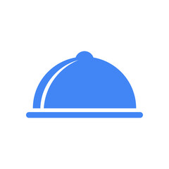 Fototapeta premium Blue meal tray icon, catering symbol