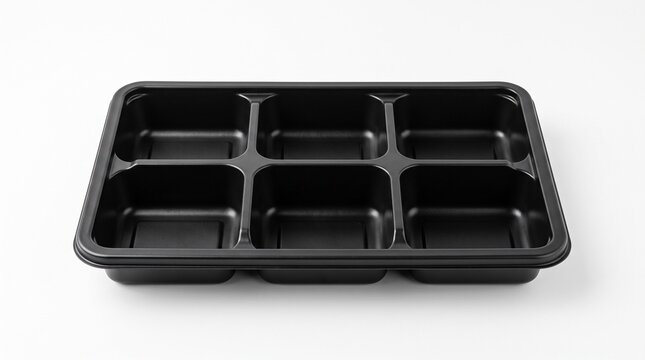Black Box Case Isolated on White Background for Tools, Equipment, Office Supplies, Business Accessories and Professional Storage Packaging