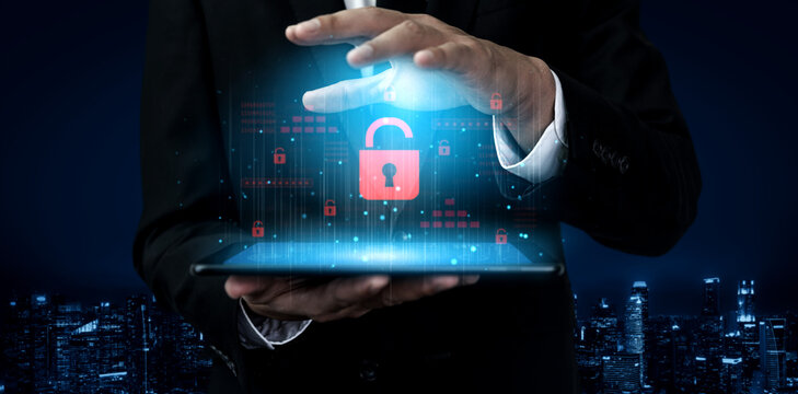 Digital security concept illustrating a cybersecurity breach, with a red unlocked padlock indicating data exposure among secure systems, emphasizing system vulnerability and risk Vouch