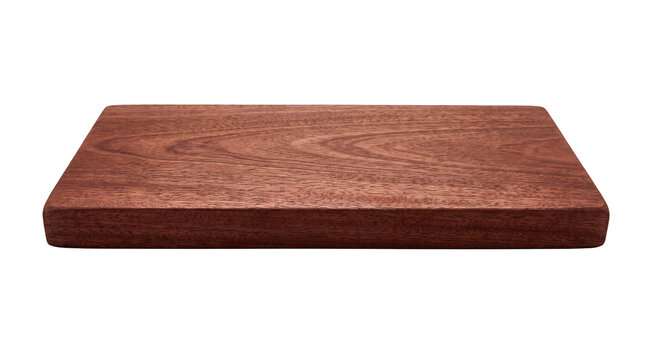 Solid square dark wood cutting board, showcasing natural grain and sturdy design, ideal for kitchens.