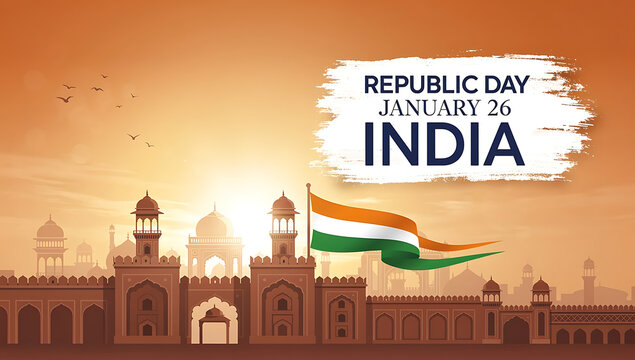 India Republic Day celebration with patriotic theme