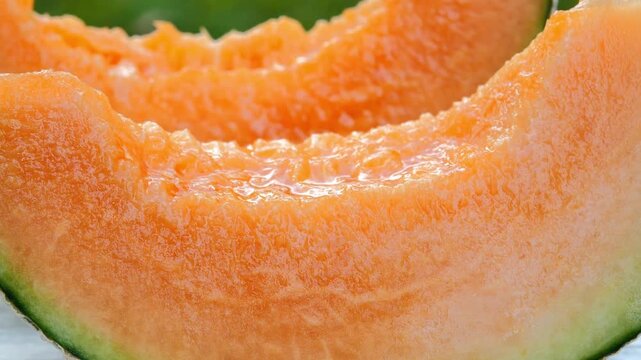 Fresh Melon on White Wooden Surface	