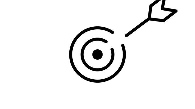 Businessman Holding Target with Bullseye Arrow for Business Goals and Success Strategy, 4K video