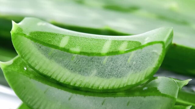 Fresh Juicy Aloe Vera Leaf	