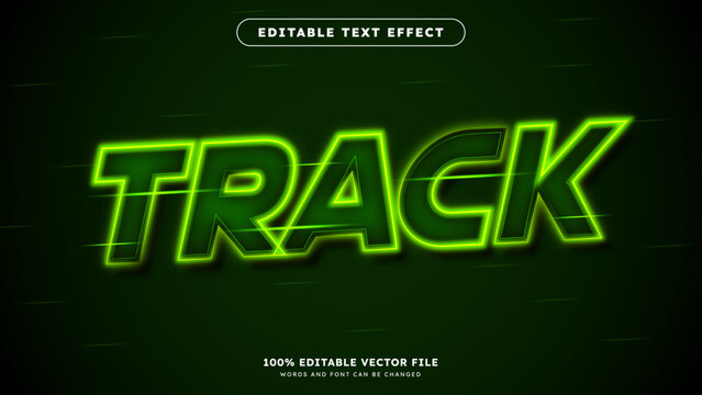 Glowing green text effect editable bright light theme text style effect