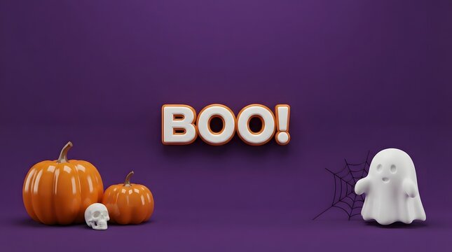 Celebrate the spooky season with playful ghosts pumpkins and a chilling 'boo ' for a festive halloween vibe