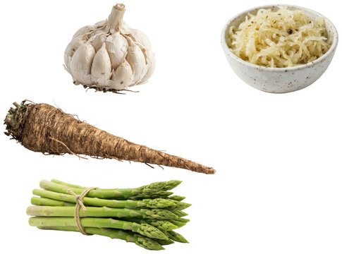 A collection of nutrient-rich ingredients and fermented foods commonly used in wellness and functional cooking.