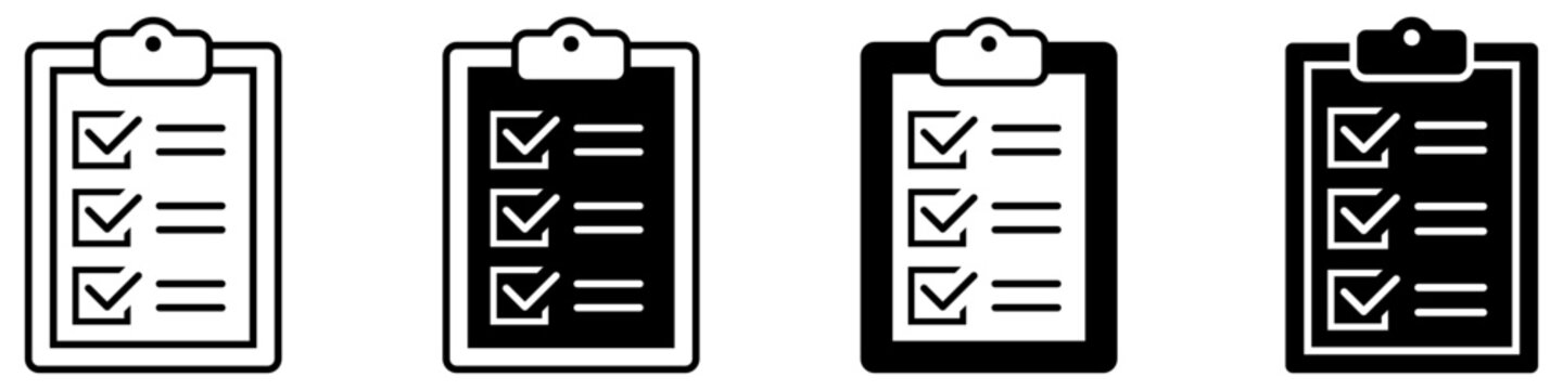 Checklist icon vector set. To-do list illustration sign collection. Task symbol. Planning logo or mark.