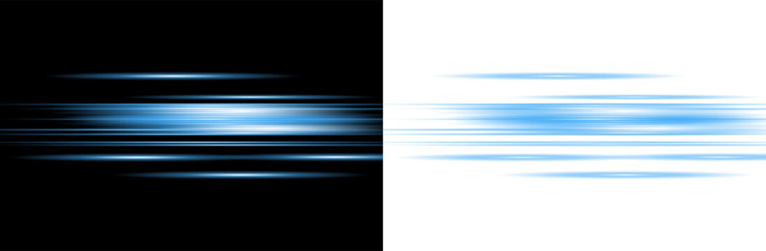 Blue Light Streaks Motion Blur Speed Lines
