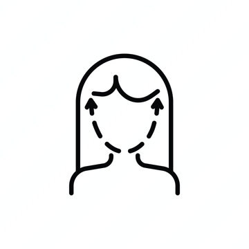 Facelift thin line icon. Plastic surgery. Vector illustration.