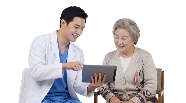 Doctor and elderly patient