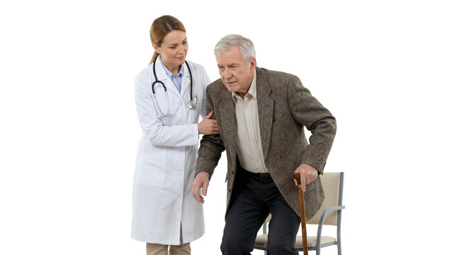 Doctor and elderly patient