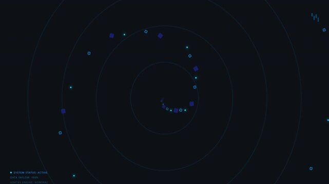 4K spiral vortex inflow of glowing blue particles swirling into dynamic energy core center