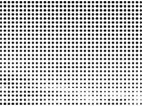 Vector grunge halftone cloud sky illustration with monochrome dotted texture. Dramatic sky cloud halftone background with distressed retro graphic effect and smooth tonal transition.