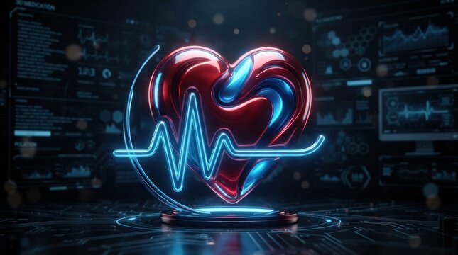 heart beat on monitor