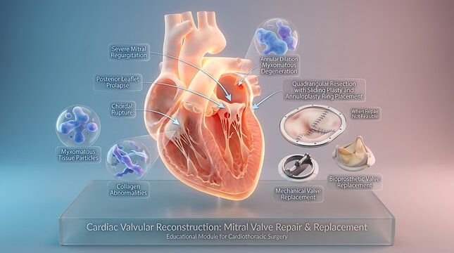 Transparent Mitral Valve Repair with Annuloplasty Ring and Chordal Reconstruction