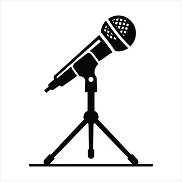 microphone stand vector illustration
