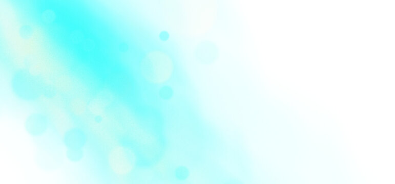 Teal Light Leak Bokeh Overlay with Soft Glowing Lens Flare, Blurred Cyan Light Effects and Cinematic Film Grain Texture PNG