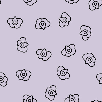 gps location cloud storage line seamless pattern gps location cloud storage thin line illustration