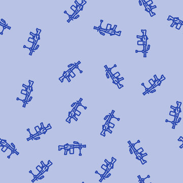 machine gun weapon military line seamless pattern machine gun weapon military thin line illustration