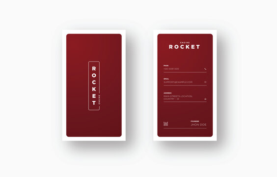Modern Vertical Business Card Template with Clean Minimalist Layout