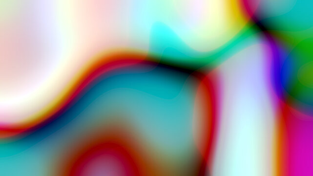 Vibrant colorful chromatic liquid gradient background with wavy holographic distortion