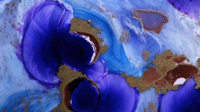 Mixing alcohol inks and epoxy resin in a close-up view