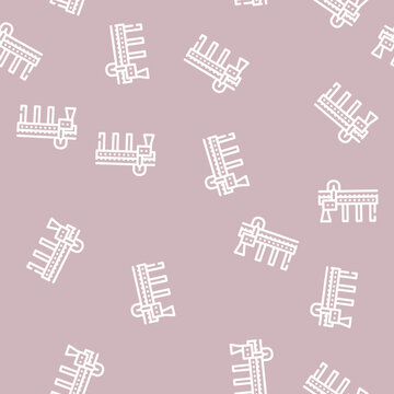 sawing centers line seamless pattern sawing centers thin line illustration