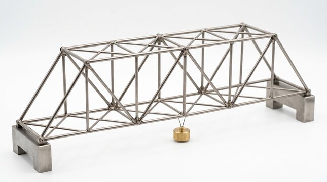 Truss Bridge Model Structural Engineering Load Demonstration