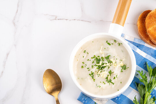 Homemade tasty Cabbage and Potato Cream Soup