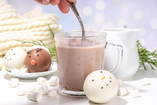 Christmas hot chocolate balls