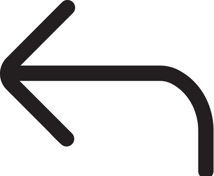 Reply arrow line icon, vector illustration