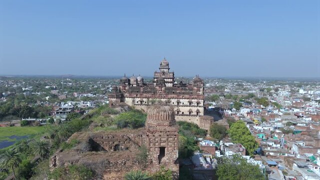 Aerial View of Datia Palace Bir Singh Deo Palace Madhya Pradesh