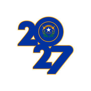 2027 banner with Nevada flag inside.