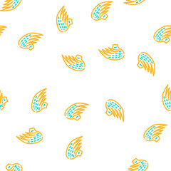 Fototapeta premium wing with feather vector seamless pattern wing with feather sign illustration