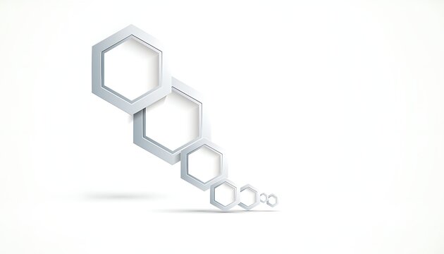 Abstract Hexagonal Wireframe Structure.