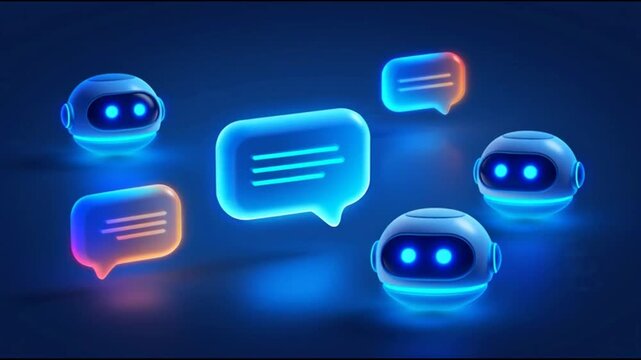 Artificial intelligence innovation with chatbot assistant robots