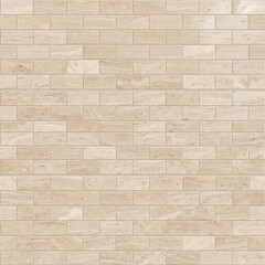 Obraz premium Beige travertine stone tiles in running bond pattern for interior wall and floor cladding surface