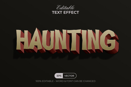 Haunting Editable Text Effect Vintage Nightmare Style.