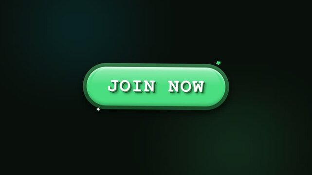 A glowing green button with the text JOIN NOW prominently displayed against a dark gradient backdrop, inviting immediate user interaction through its luminous design and bold typography