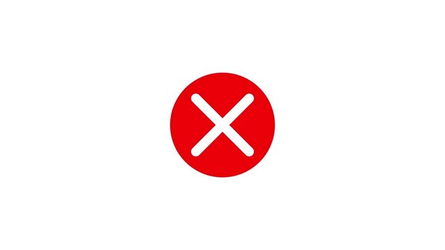 Video footage of yes or no, true or false with alpha channel. check mark and cross mark signs icon animation, pop-up green check mark and red cross X symbol