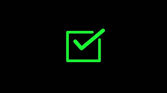 animation green check mark that approval or success
